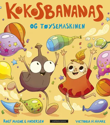 Omslag Kokosbananas og tøysemaskinen av Rolf Magne G. Andersen og Victoria H. Hamre (Innbundet)