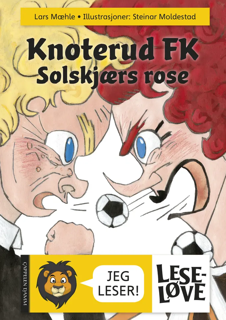 Omslag Leseløve - Knoterud FK - Solskjærs rose av Lars Mæhle (Innbundet)