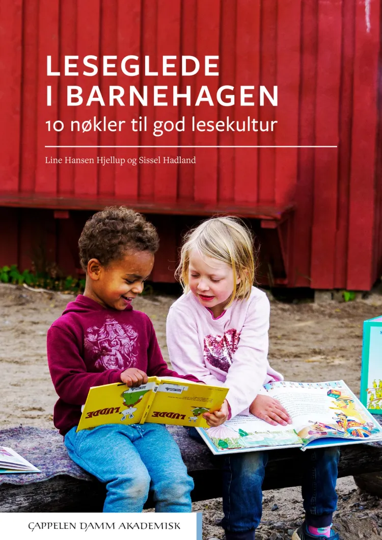 Omslag Leseglede i barnehagen av Line Hansen Hjellup og Sissel Hadland (Heftet)