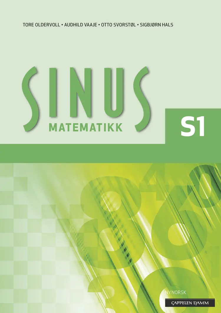 Omslag Sinus S1 Lærebok (2018) av Tore Oldervoll, Sigbjørn Hals, Audhild Vaaje og Otto Svorstøl (Innbundet)
