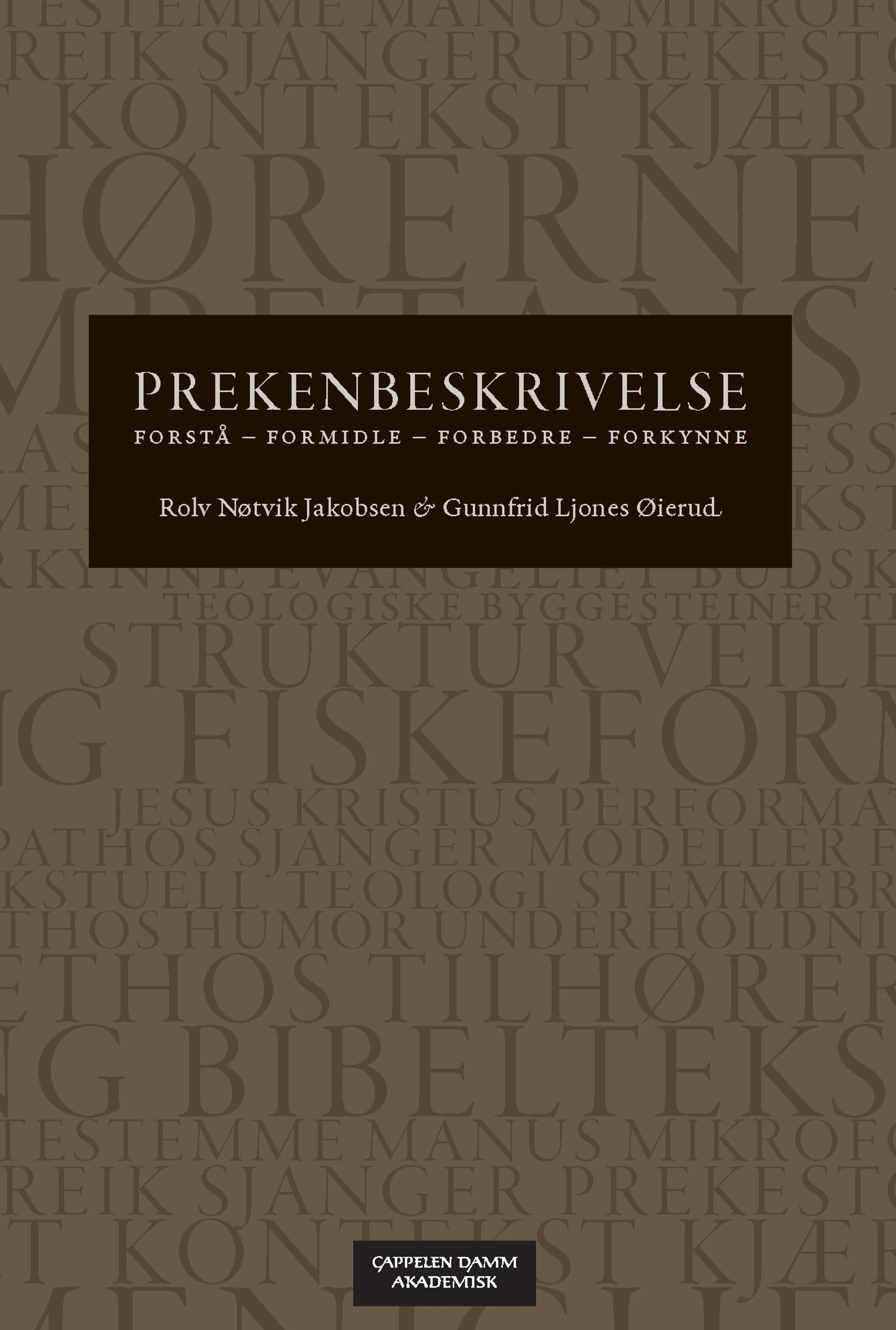 Omslag Prekenbeskrivelse av Rolv Nøtvik Jakobsen og Gunnfrid Ljones Øierud (Heftet)