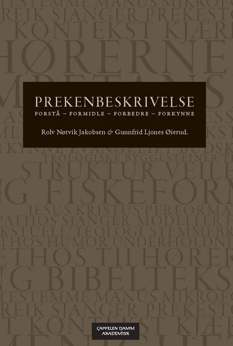 Omslag Prekenbeskrivelse av Rolv Nøtvik Jakobsen og Gunnfrid Ljones Øierud (Heftet)