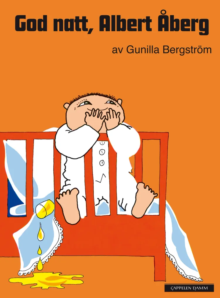 Omslag God natt, Albert Åberg av Gunilla Bergström (Innbundet)