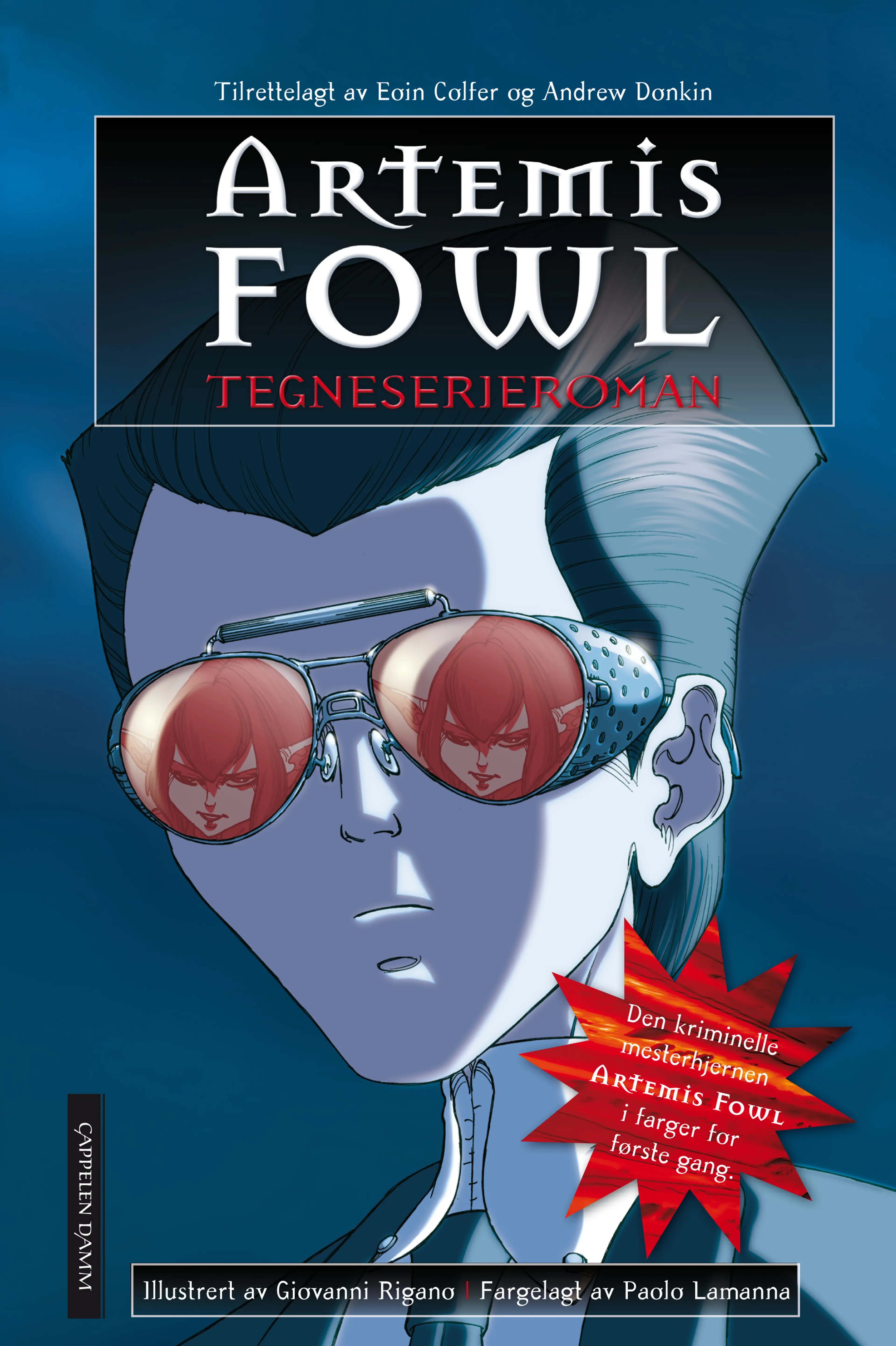 Omslag Artemis Fowl. Tegneserieroman av Eoin Colfer (Innbundet)