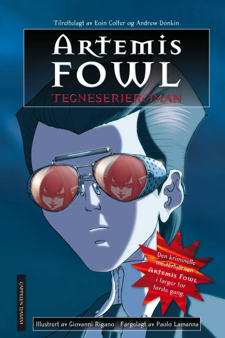 Omslag Artemis Fowl. Tegneserieroman av Eoin Colfer (Innbundet)