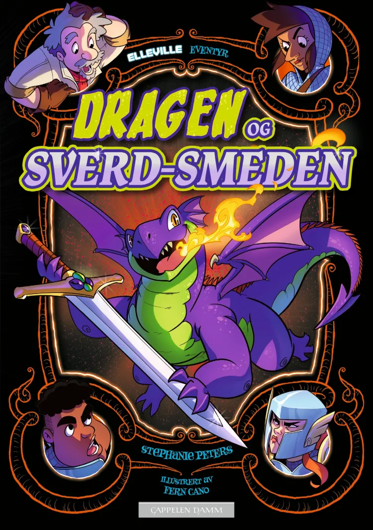 Omslag Elleville eventyr: Dragen og sverd-smeden av Stephanie True Peters (Ebok)