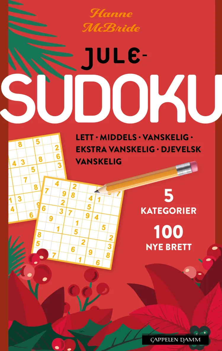 Omslag Julesudoku av Hanne McBride (Heftet)