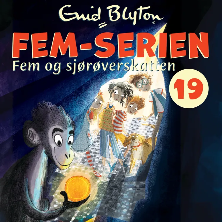 Omslag Fem og sjørøverskatten av Enid Blyton (Lydbok)