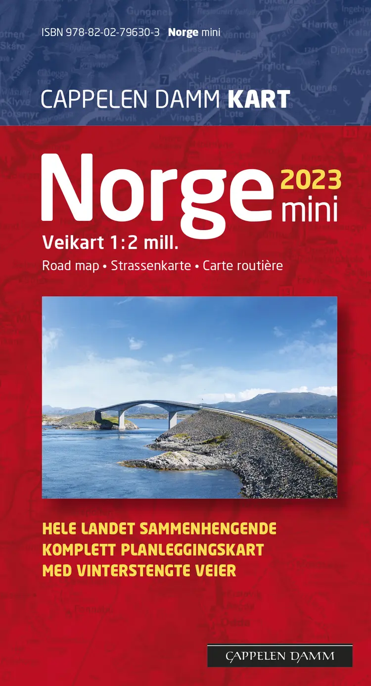 Omslag Norge mini brettet 2023 av Cappelen Damm Kart (Kart)