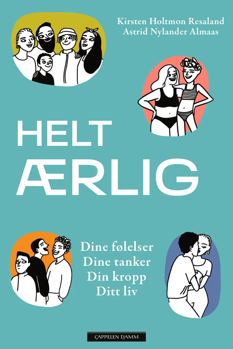 Omslag Helt ærlig av Kirsten Holtmon Resaland og Astrid Nylander Almaas (Innbundet)
