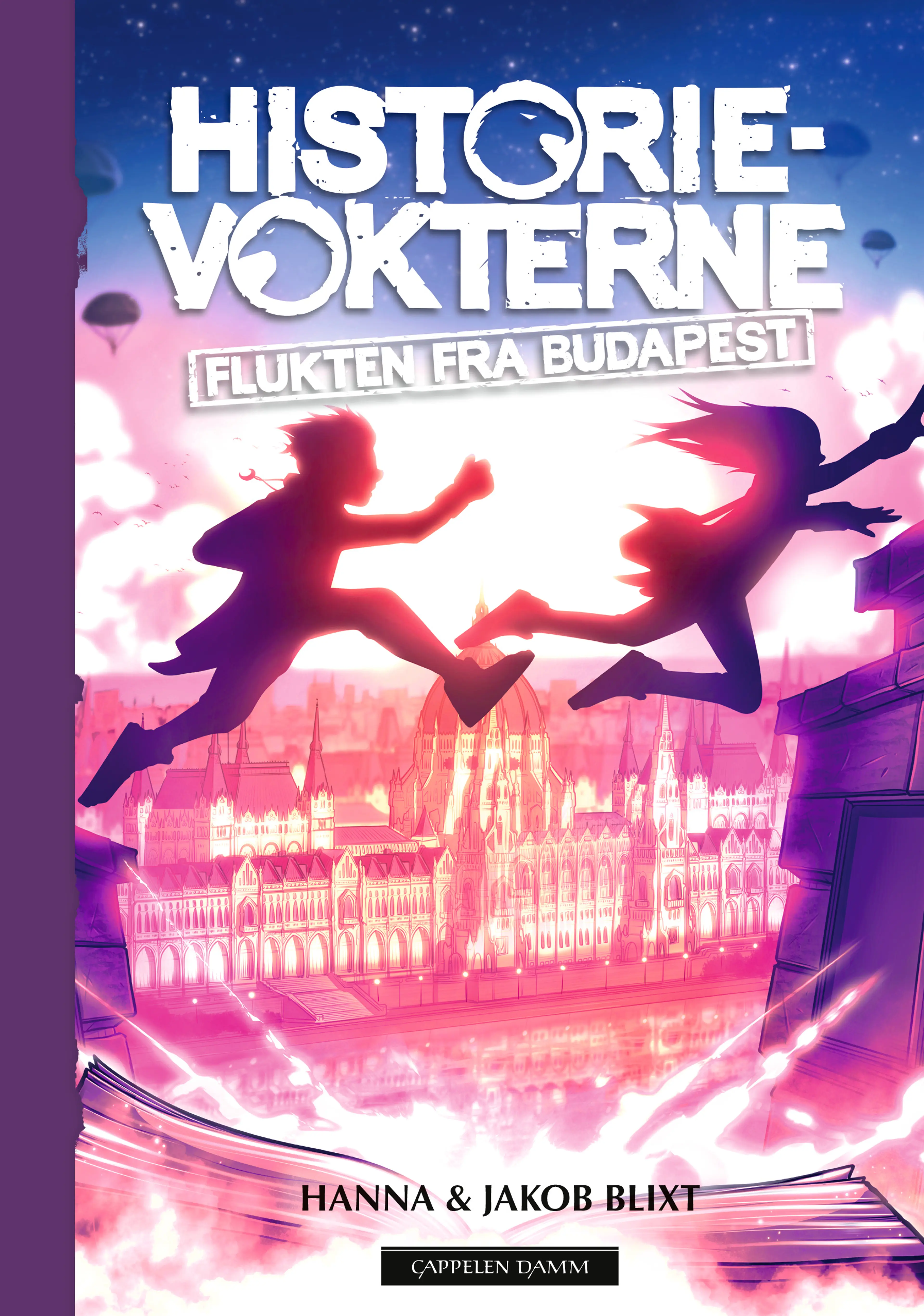 Omslag Historievokterne: Flukten fra Budapest av Hanna og Jakob Blixt (Innbundet)