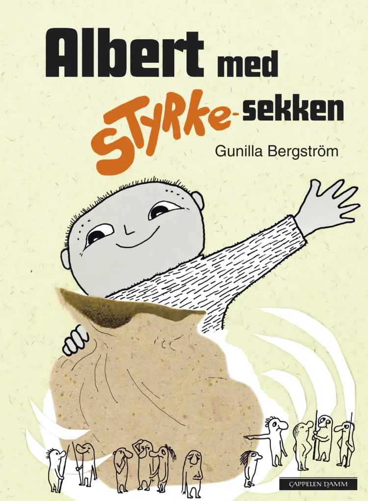 Omslag Albert Åberg med styrke-sekken av Gunilla Bergström (Innbundet)