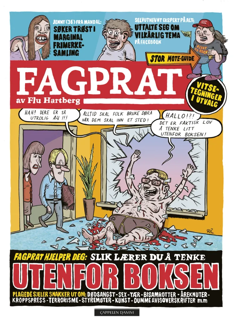 Omslag Fagprat: utenfor boksen av Flu Hartberg (Innbundet)