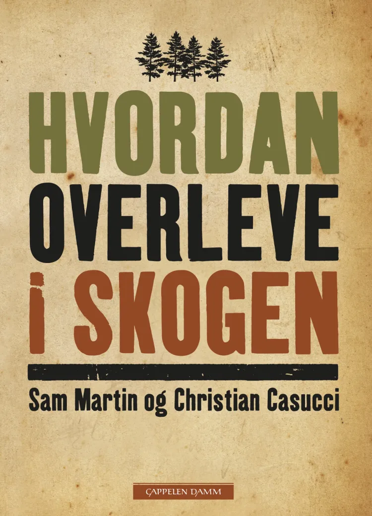 Omslag Hvordan overleve i skogen av Christian Casucci og Sam Martin (Heftet)