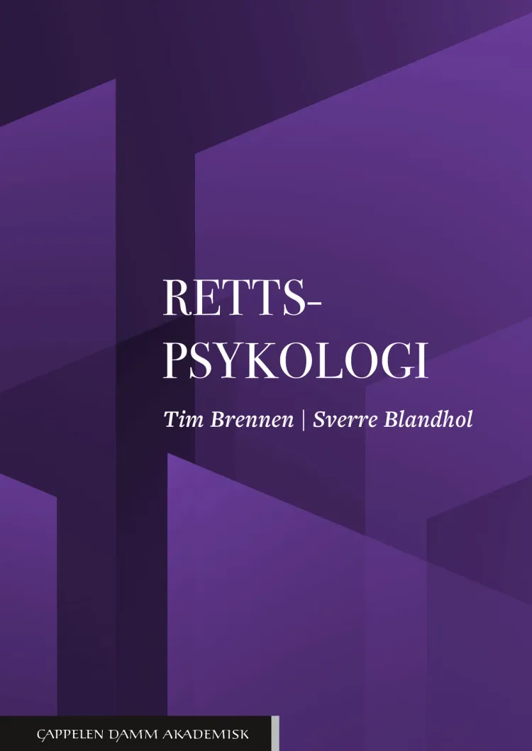 Omslag Rettspsykologi av Tim Brennen og Sverre Blandhol (Heftet)