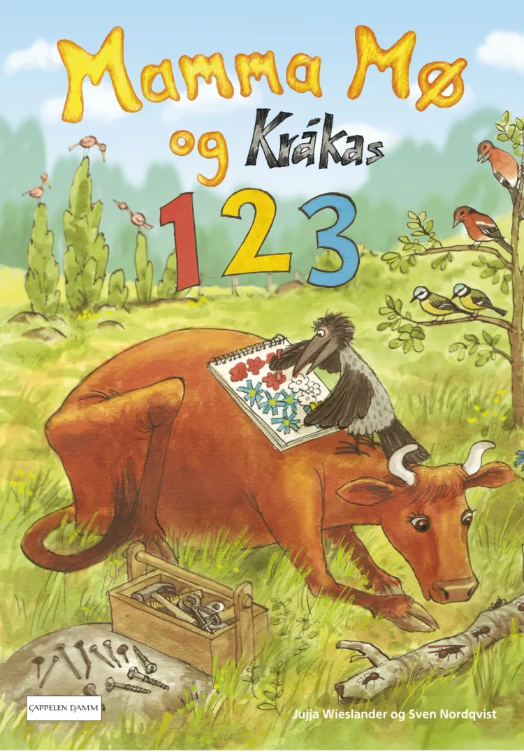 Omslag Mamma Mø og Kråkas 123 av Jujja Wieslander (Heftet)