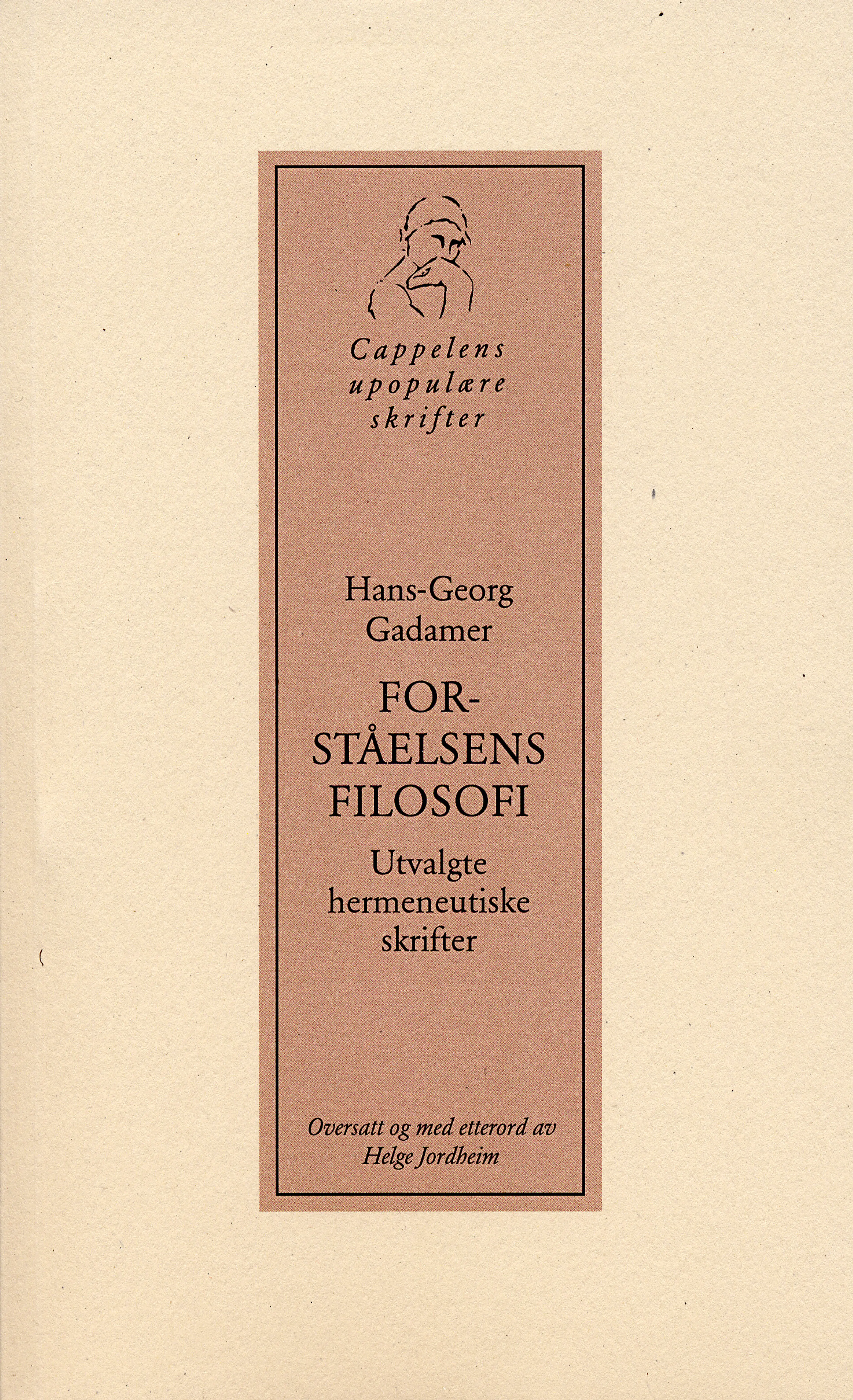 Omslag Forståelsens filosofi av Hans-Georg Gadamer (Heftet)