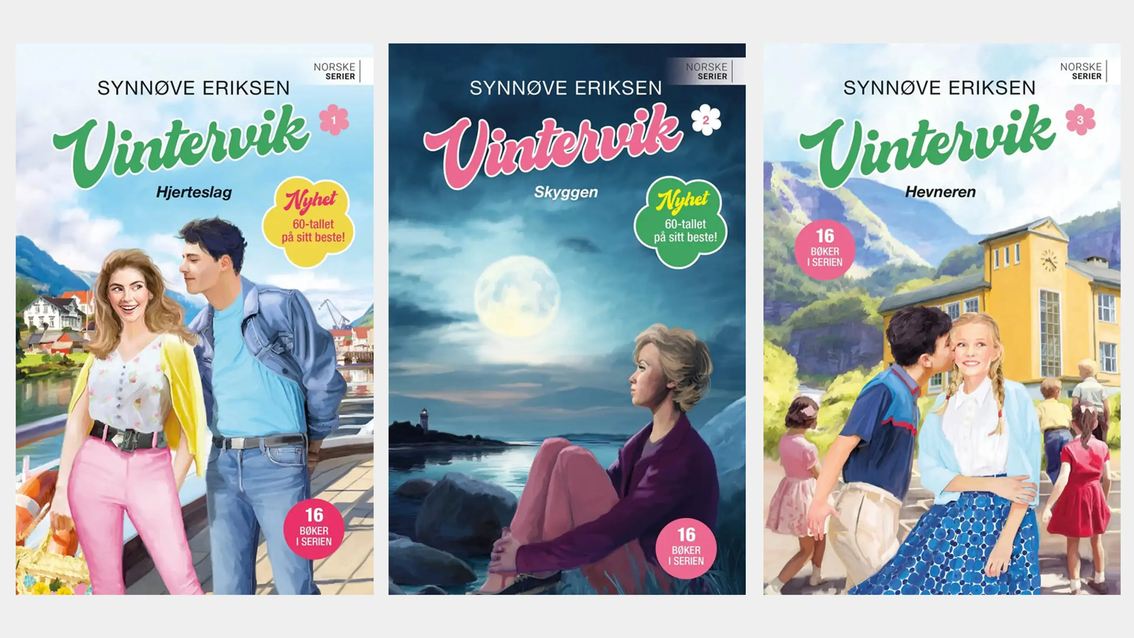 De tre første bøkene i serien Vintervik