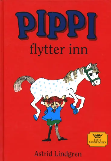 Omslag Pippi flytter inn av Astrid Lindgren (Innbundet)