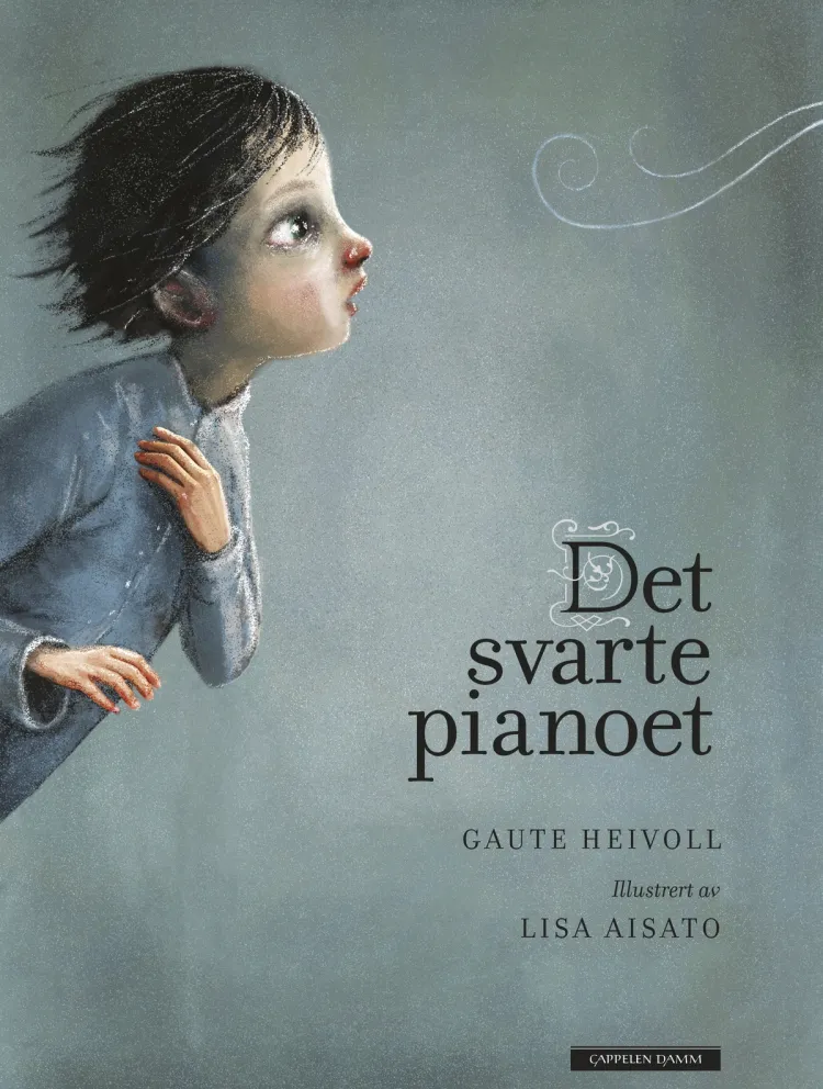 Omslag Det svarte pianoet av Gaute Heivoll og Lisa Aisato (Innbundet)