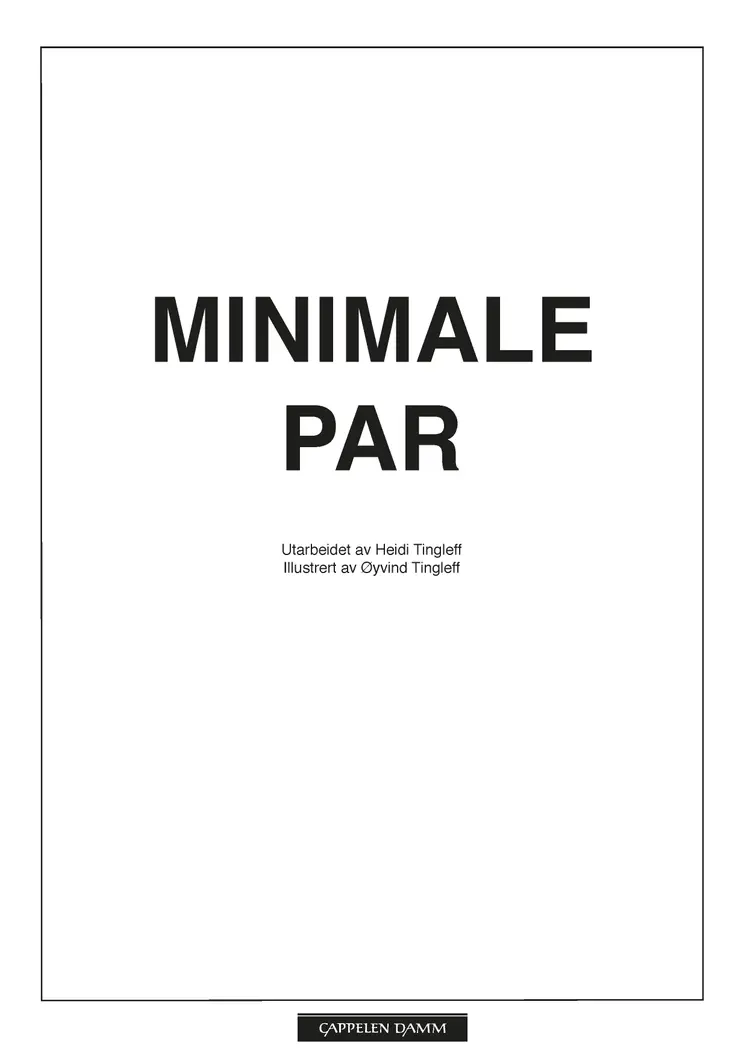 Omslag Minimale par (til Norsk Fonemtest) av Heidi Tingleff (Heftet)