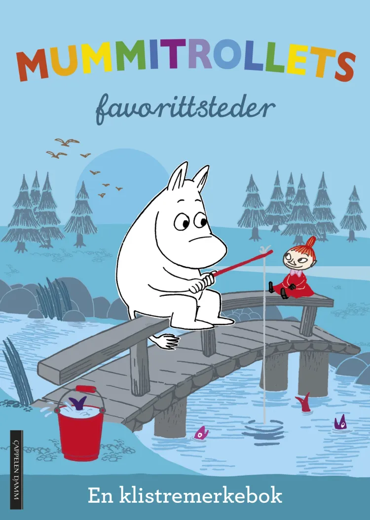 Omslag Mummitrollets favorittsteder - klistremerkebok av Basert på en originalhistorie av Tove Jansson (Heftet)