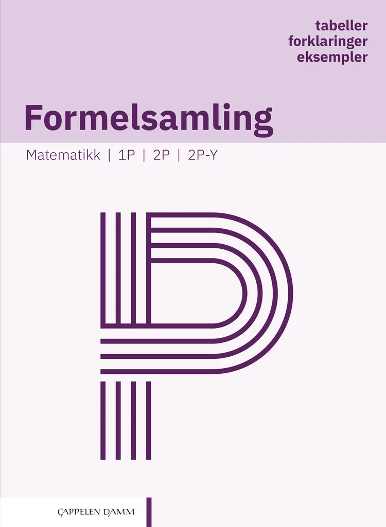 Omslag Formelsamling matematikk P (Heftet)