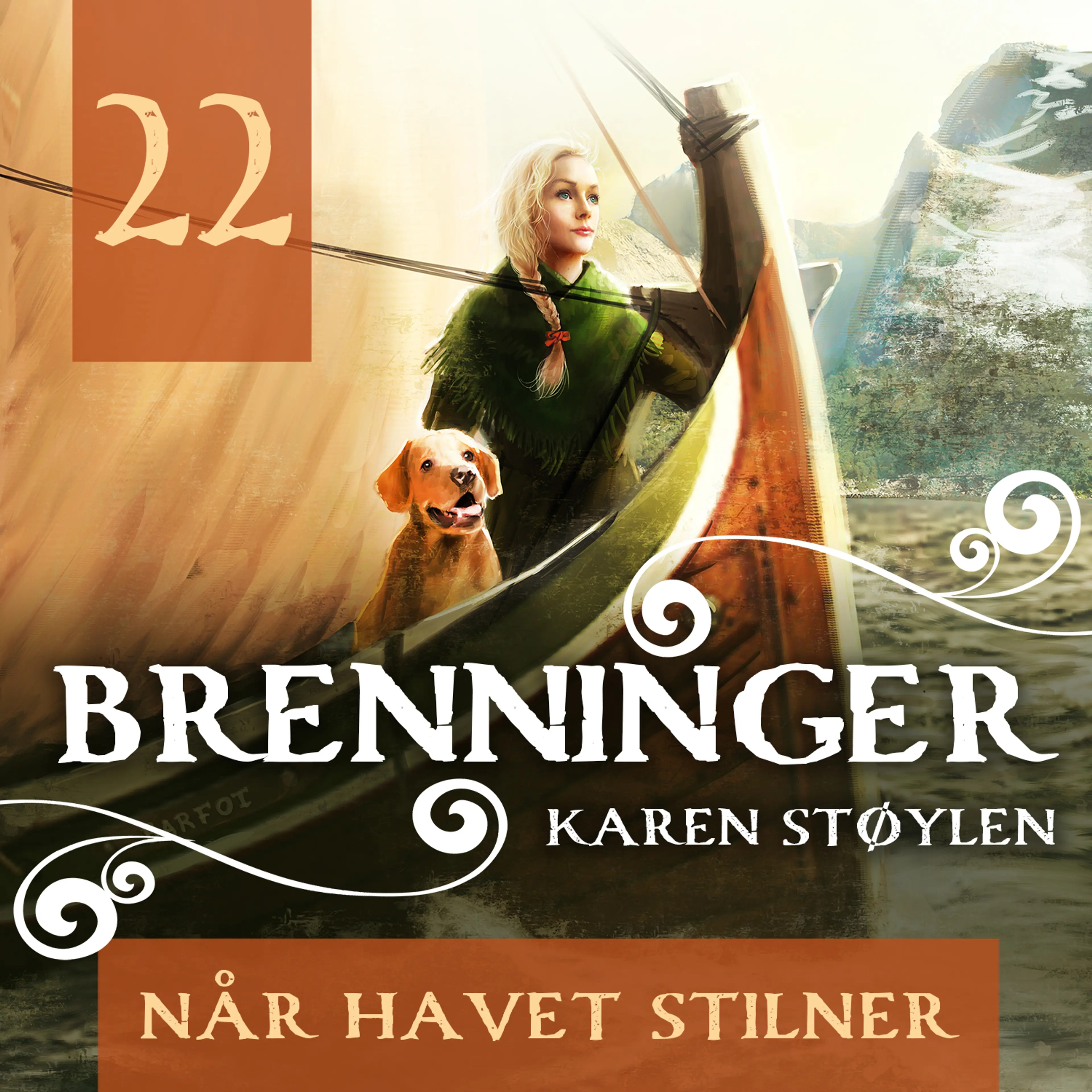 Omslag Når havet stilner av Karen Støylen (Lydbok)