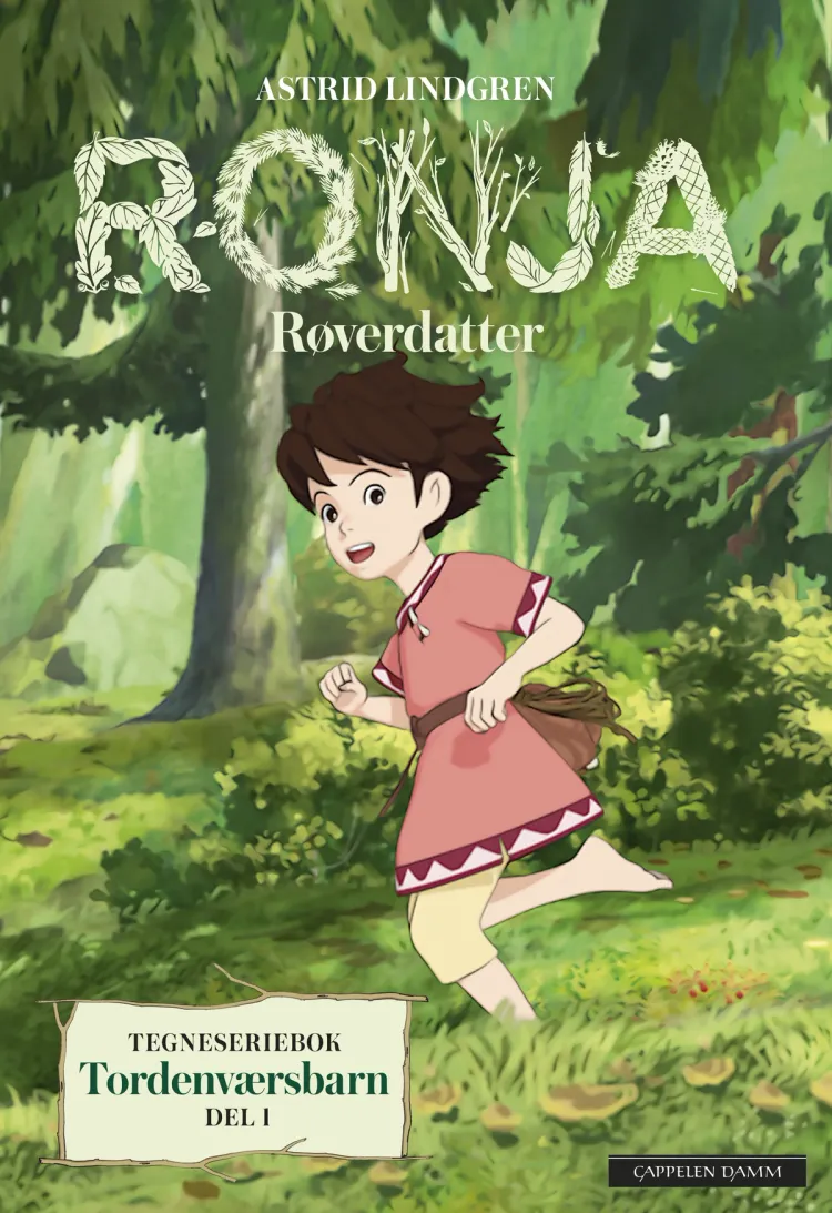 Omslag Ronja Røverdatter 1 - Tordenværsbarn av Astrid Lindgren (Innbundet)