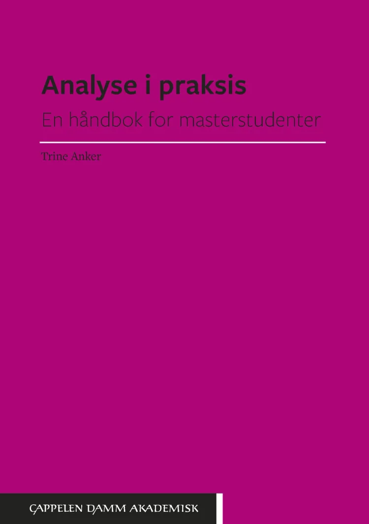 Omslag Analyse i praksis av Trine Anker (Heftet)