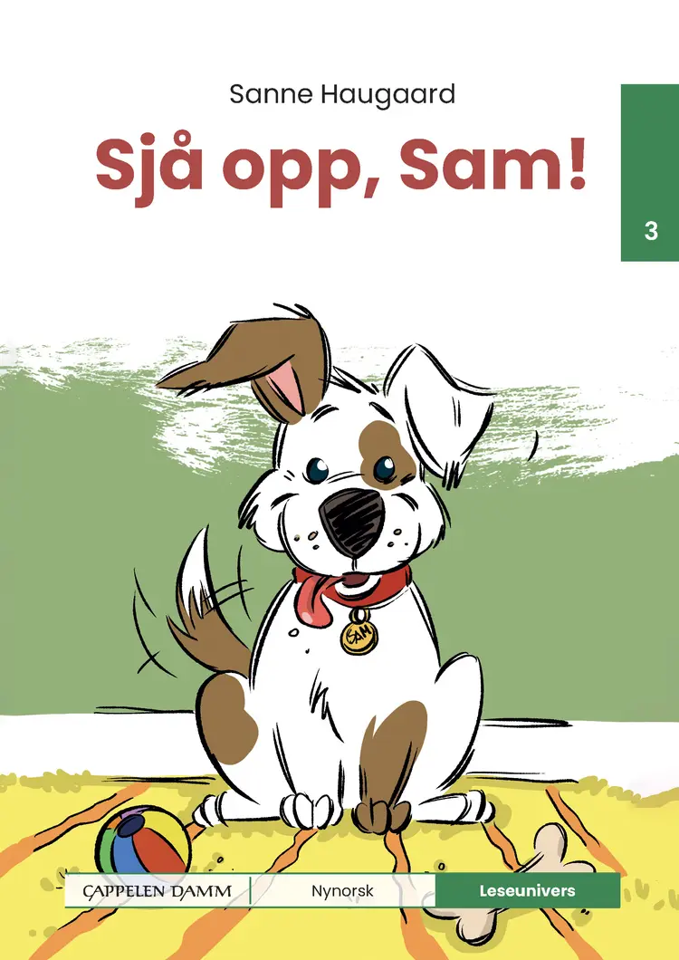 Omslag Leseunivers 3: Sjå opp, Sam! av Sanne Haugaard (Innbundet)