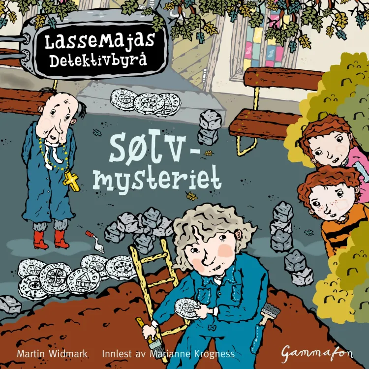 Omslag LasseMaja - Sølvmysteriet av Martin Widmark (Lydbok)