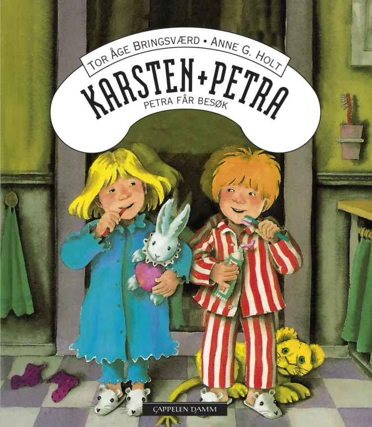Omslag Karsten og Petra: Petra får besøk av Tor Åge Bringsværd (Innbundet)