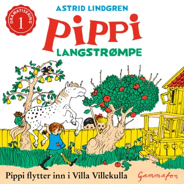 Omslag Pippi flytter inn i Villa Villekulla av Astrid Lindgren (Lydbok)