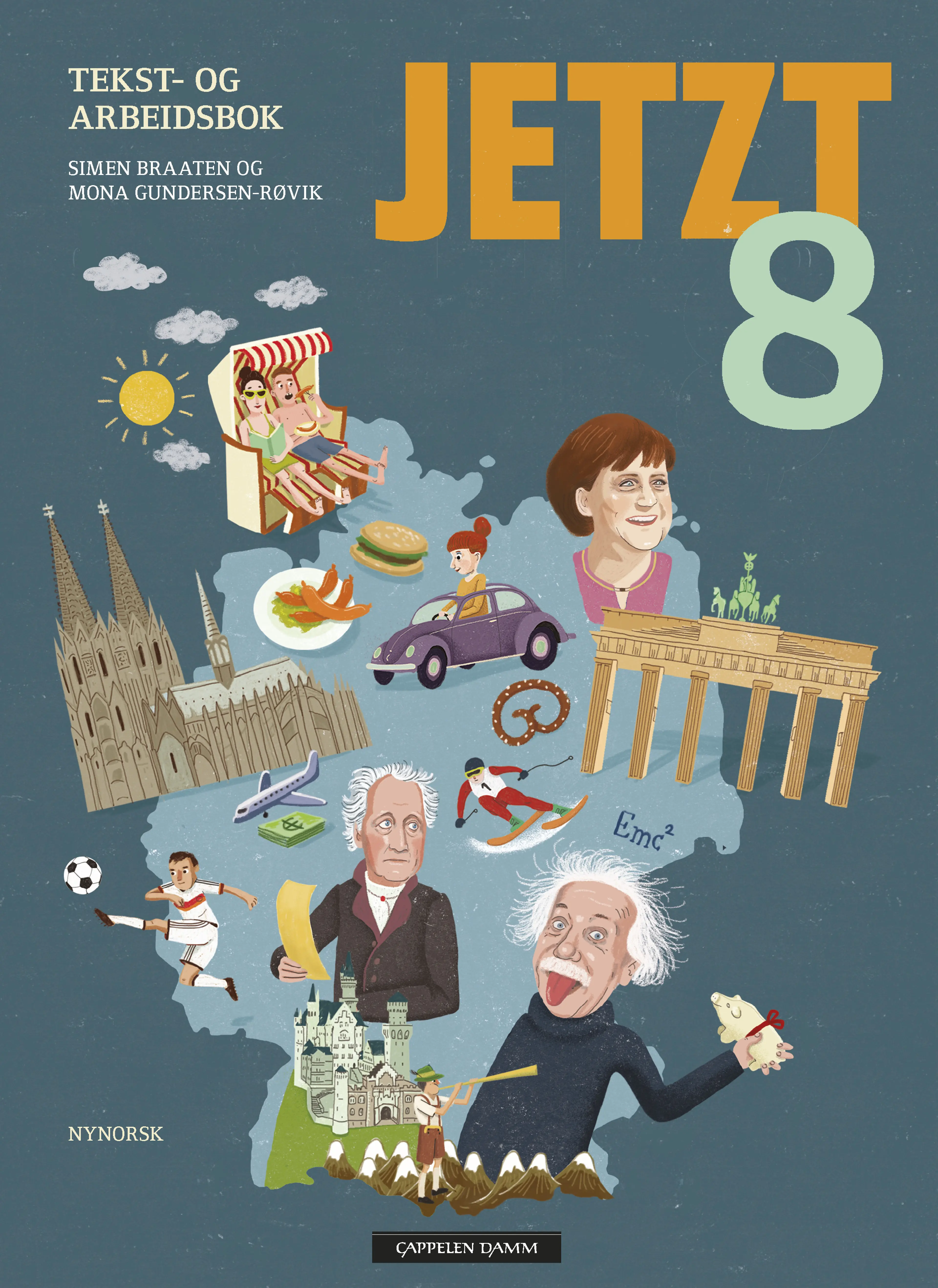Omslag Jetzt 8 Tekst- og arbeidsbok av Simen Braaten og Mona Gundersen-Røvik (Innbundet)