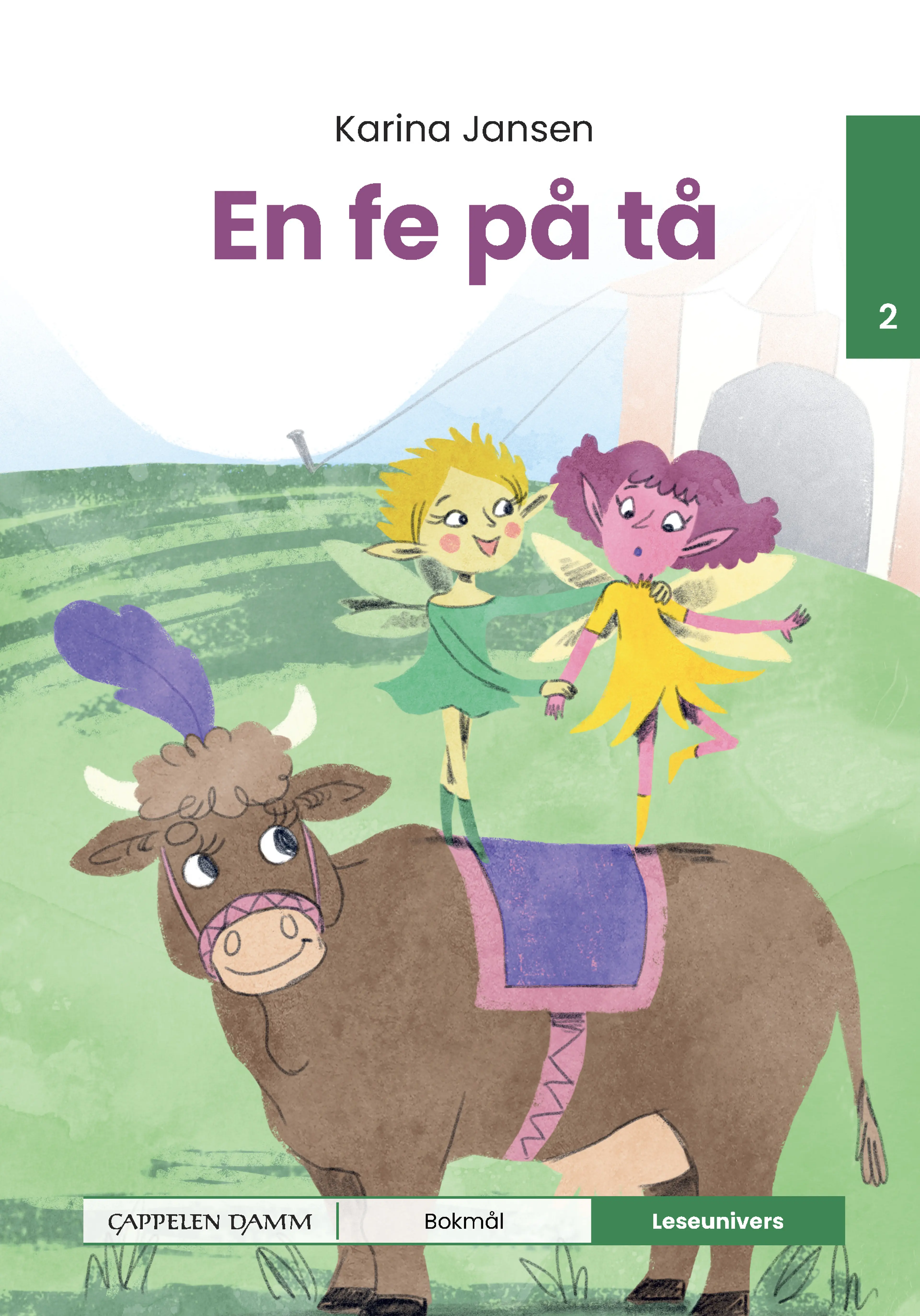 Omslag Leseunivers 2: En fe på tå av Karina Jansen (Innbundet)