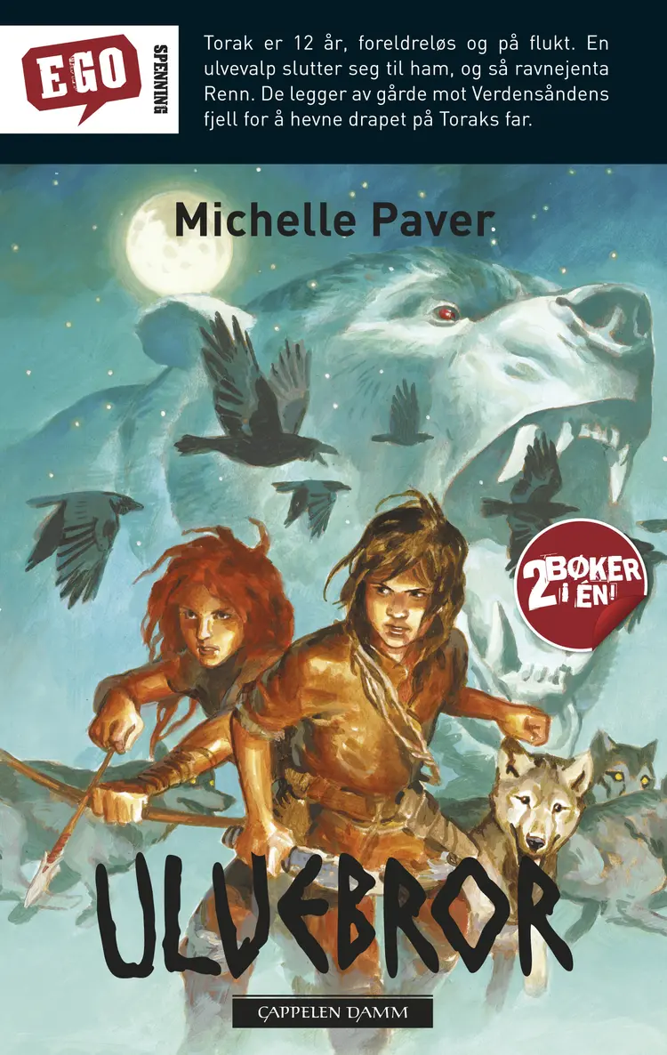 Omslag Ulvebror + Åndevandrer av Michelle Paver (Heftet)