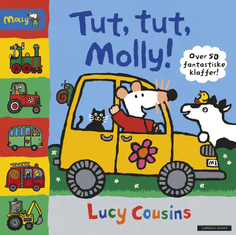 Omslag Tut, tut, Molly! av Lucy Cousins (Innbundet)