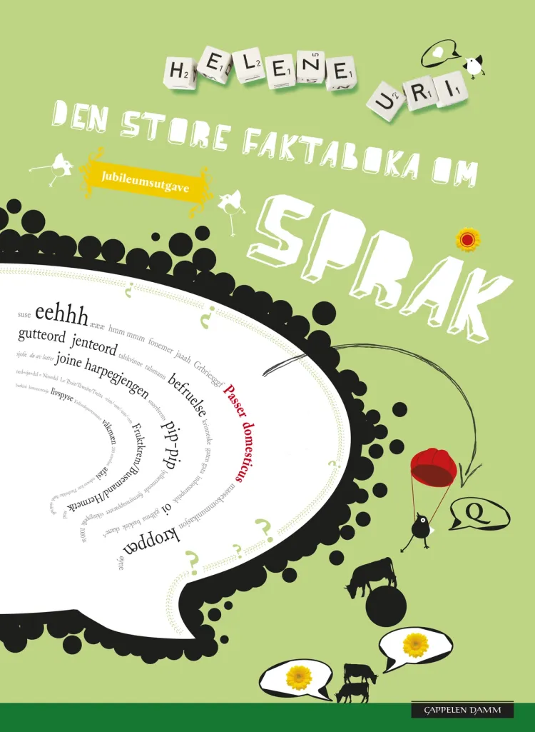 Omslag Den store faktaboka om språk - ny utgave av Helene Uri (Innbundet)