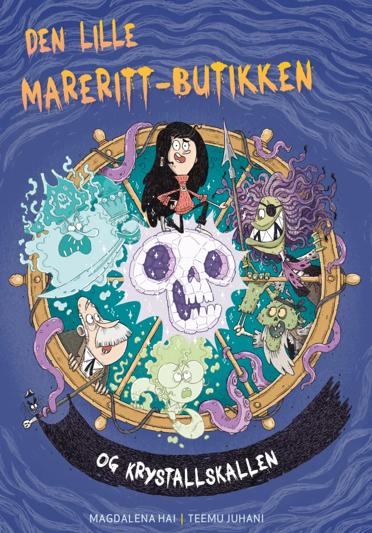 Omslag Den lille mareritt-butikken og krystallskallen av Magdalena Hai (Innbundet)