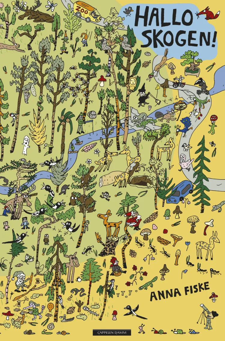 Omslag Hallo skogen! av Anna Fiske (Innbundet)