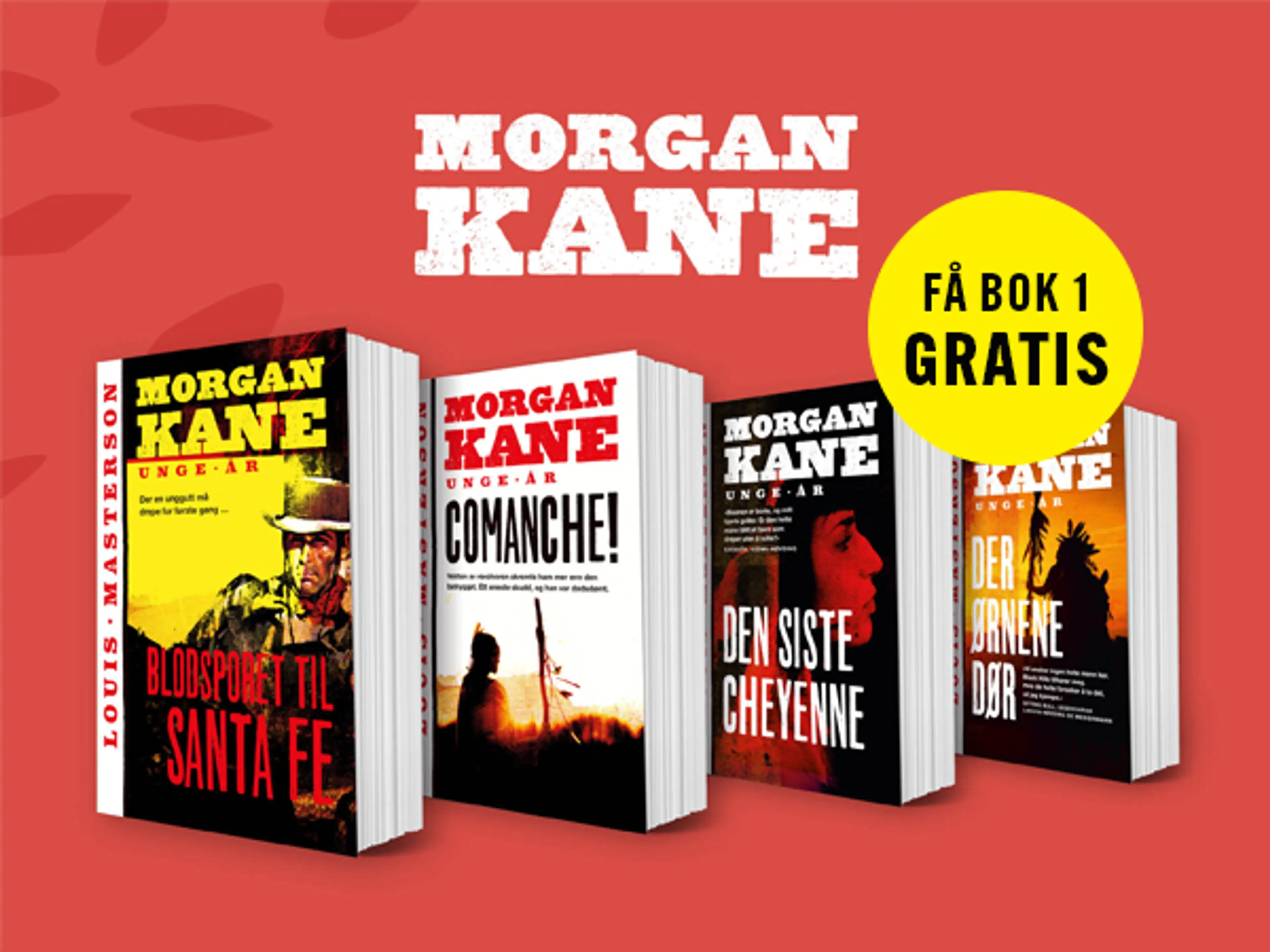 De fire første bøkene om Morgan Kane
