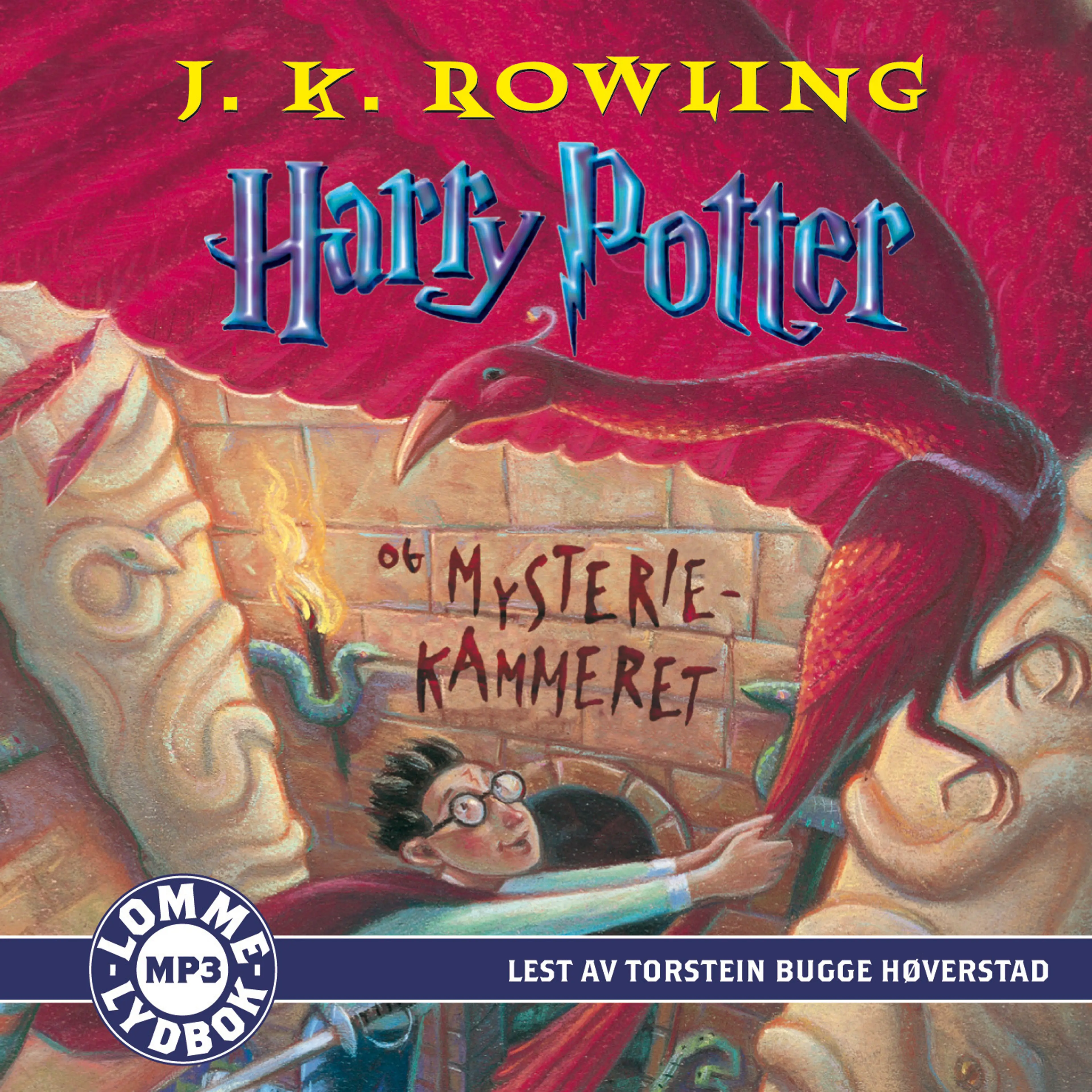 Omslag Harry Potter og Mysteriekammeret av J.K. Rowling (CD)
