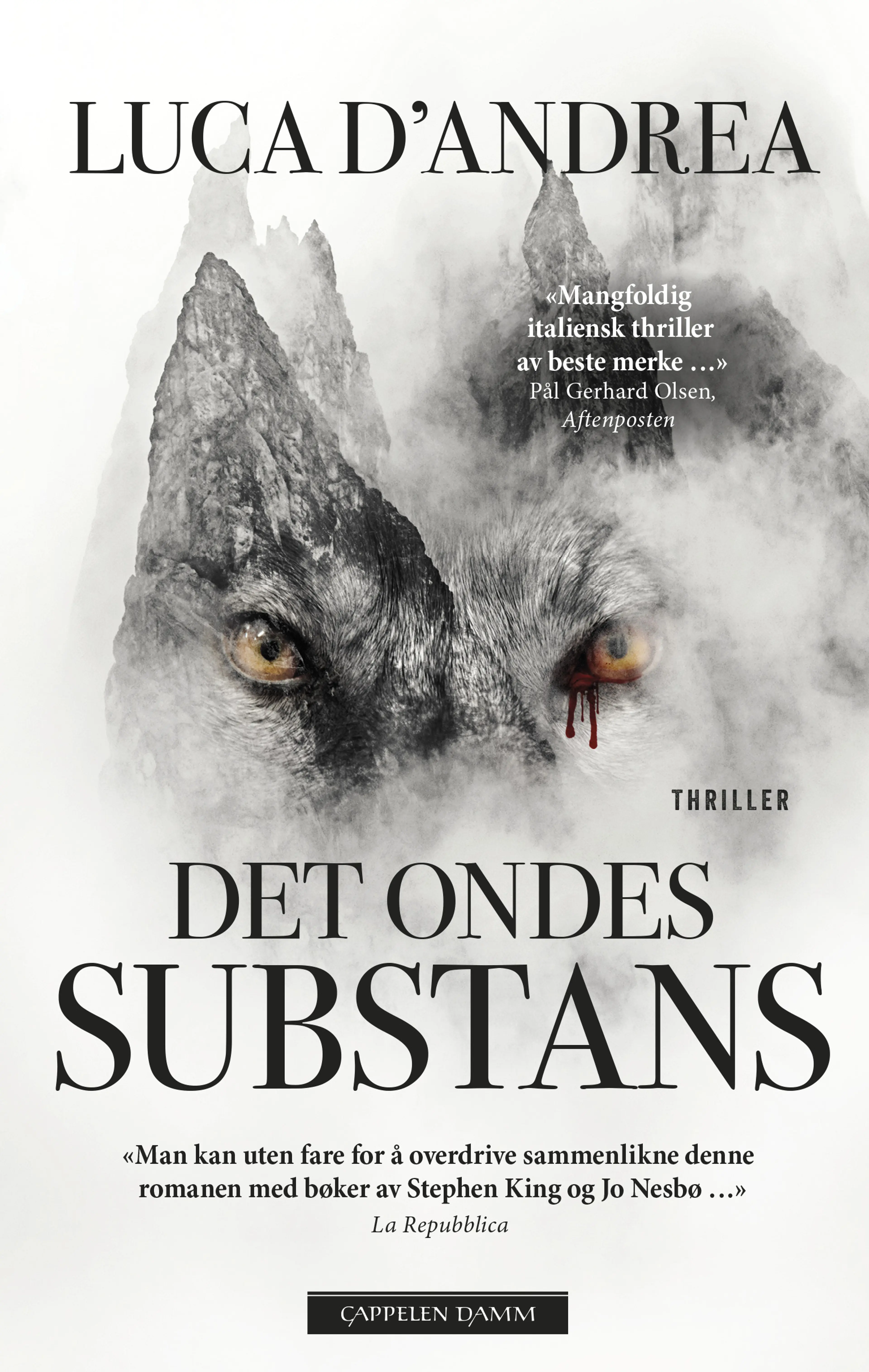 Omslag Det ondes substans av Luca D'Andrea (Heftet)
