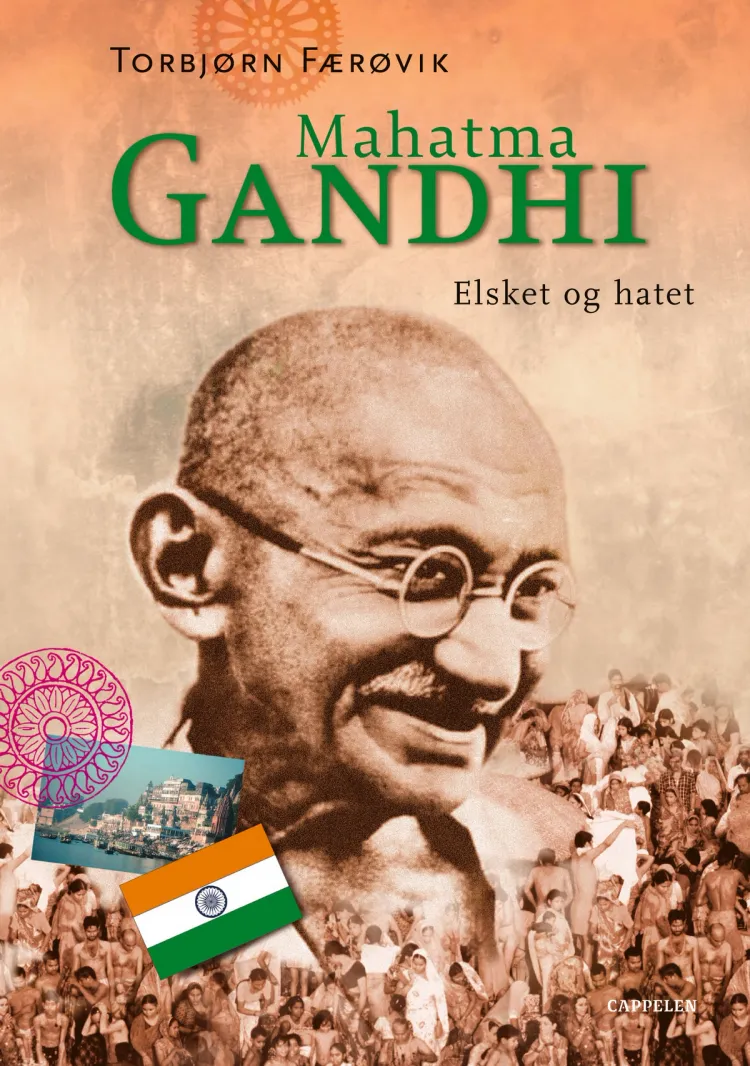 Omslag Mahatma Gandhi av Torbjørn Færøvik (Heftet)