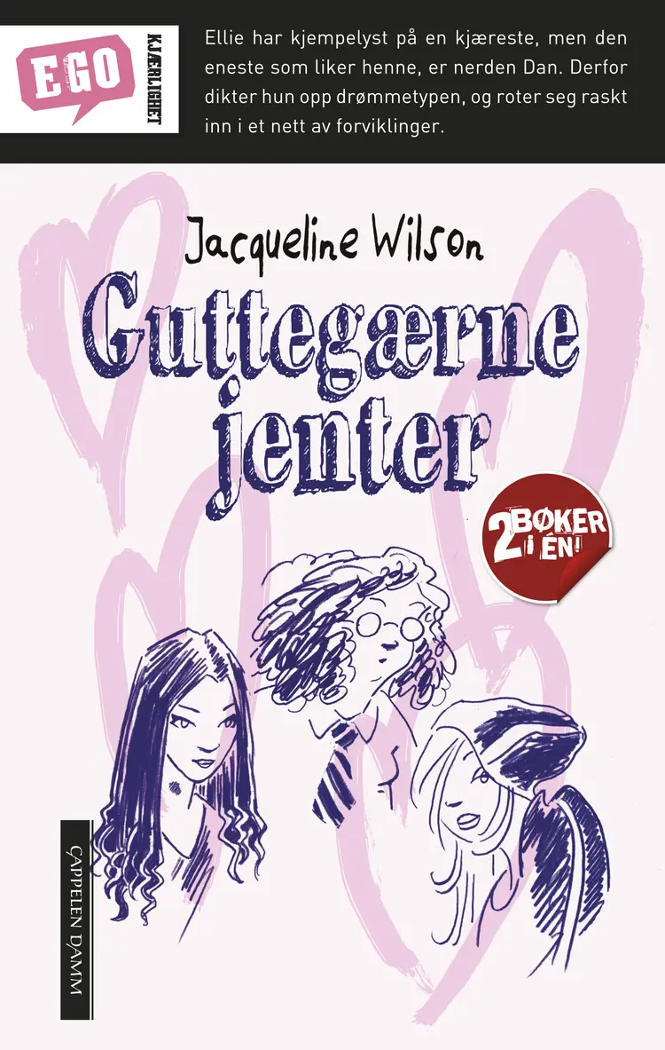 Omslag Guttegærne jenter / Stressa jenter av Jacqueline Wilson (Heftet)