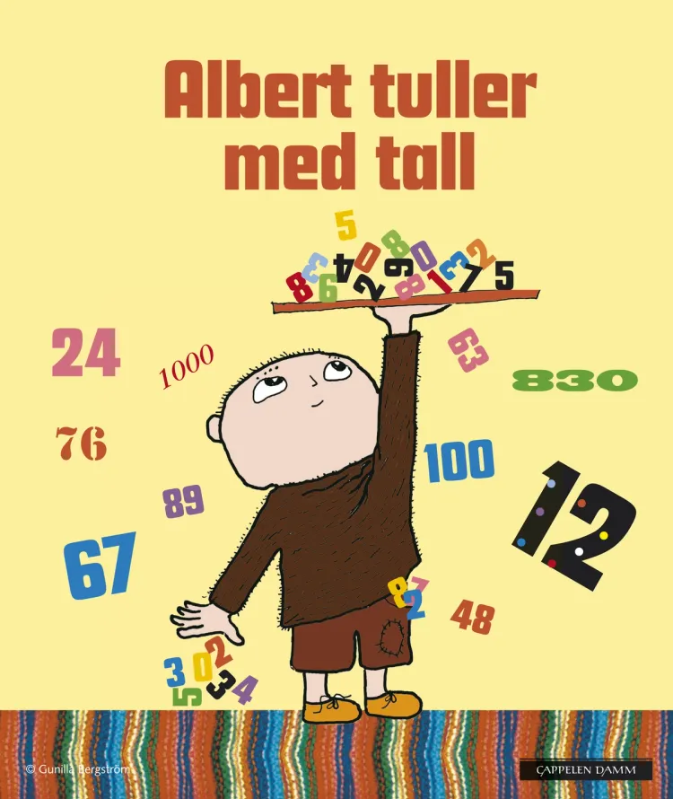 Omslag Albert Åberg tuller med tall av Gunilla Bergström (Innbundet)