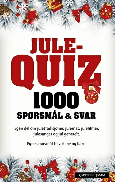 Omslag Julequiz 2017 av Marit O. Bromark (Heftet)