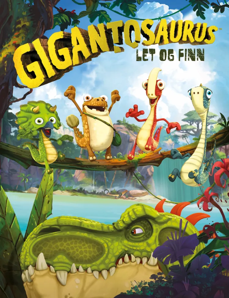 Omslag Gigantosaurus let og finn (Innbundet)