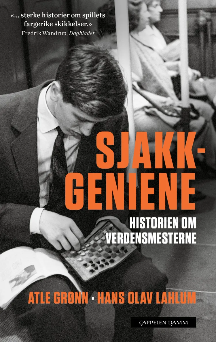 Omslag Sjakkgeniene av Atle Grønn og Hans Olav Lahlum (Ebok)